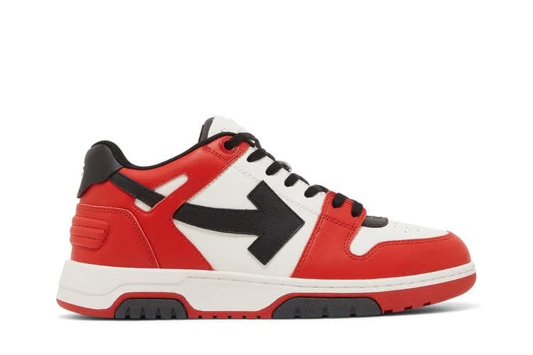 OFF-WHITE Out Of Office OOO Low Tops Black White Red
