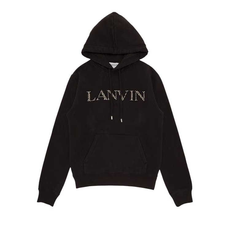 Lanvin Curb Emb Hoodie Ebony