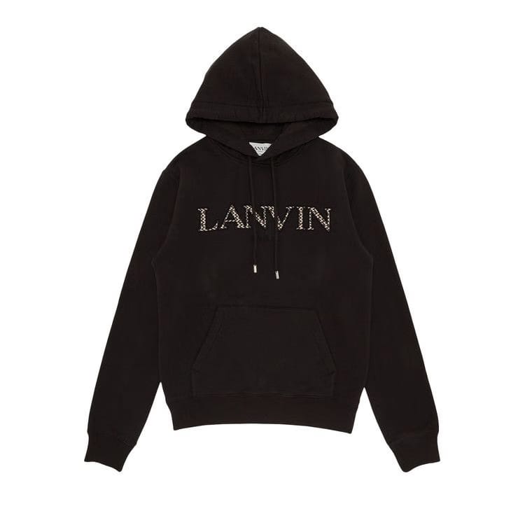Lanvin Curb Emb Hoodie Ebony