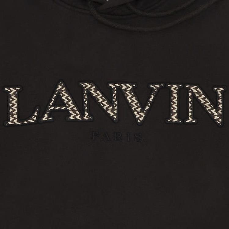 Lanvin Curb Emb Hoodie Ebony