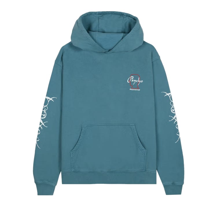 Brain Dead Psycho Meditation Hoodie Teal