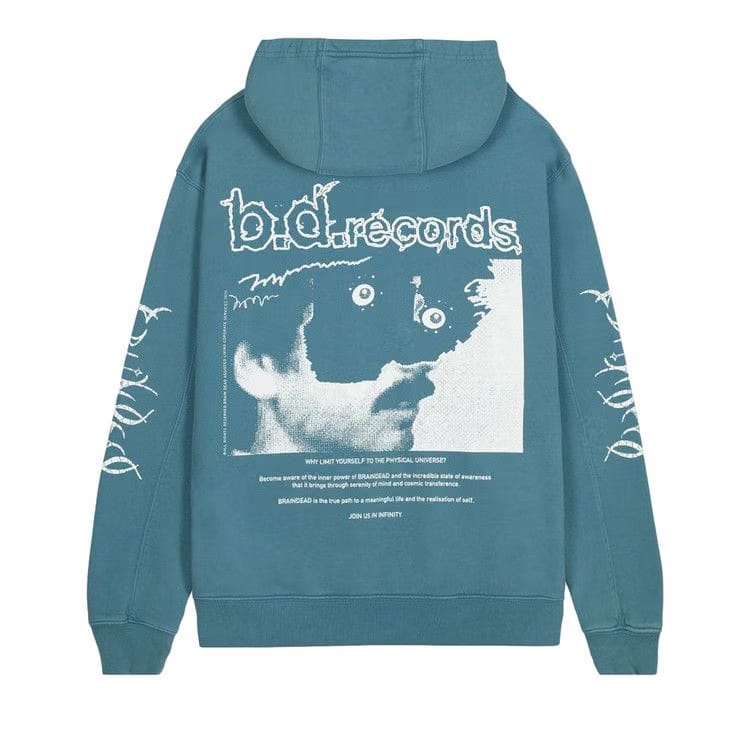 Brain Dead Psycho Meditation Hoodie Teal