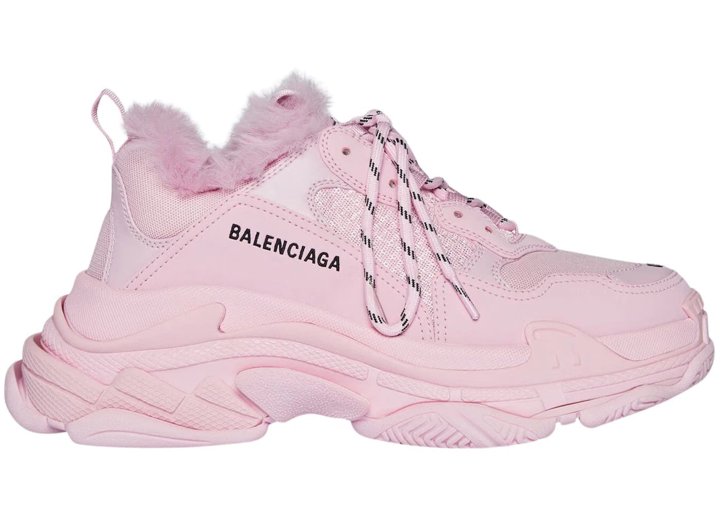 Balenciaga Wmns Triple S Sneaker 'Fake Fur - Pink'