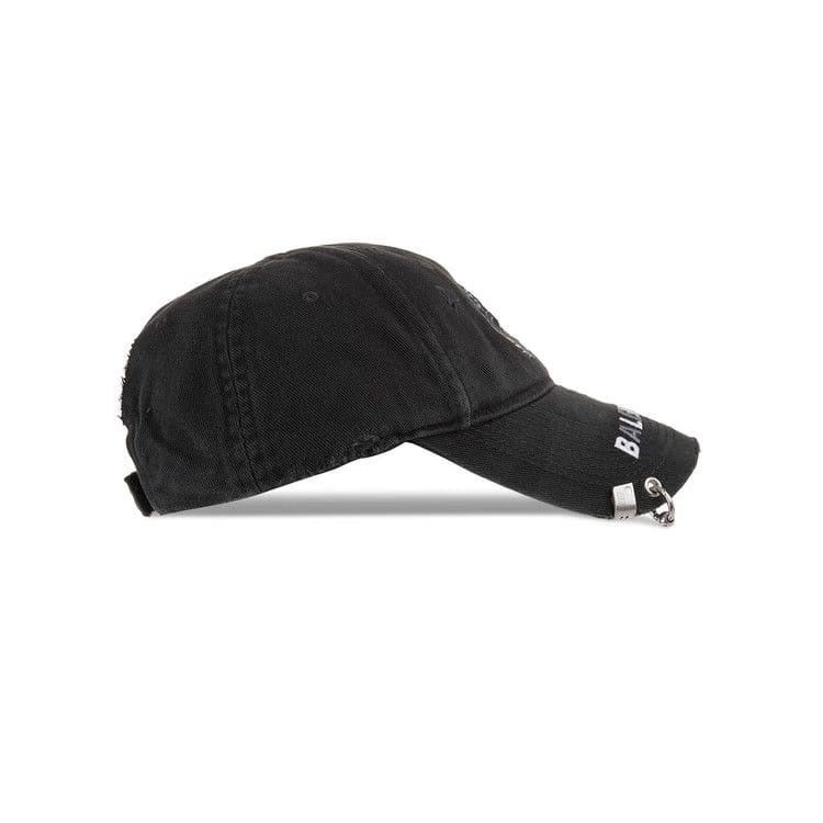 Balenciaga BB Laurel Destroyed Piercing Cap Black/White