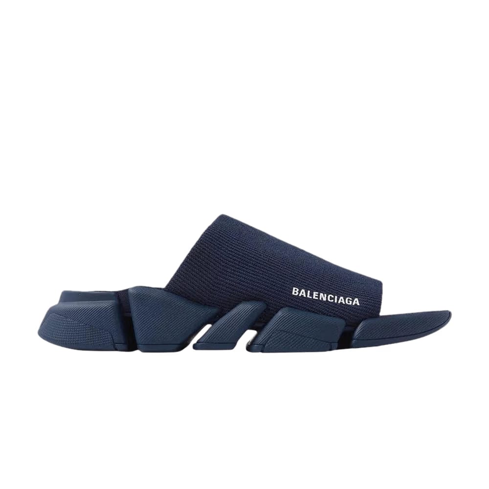 Balenciaga Speed 2.0 Slide Sandal Navy