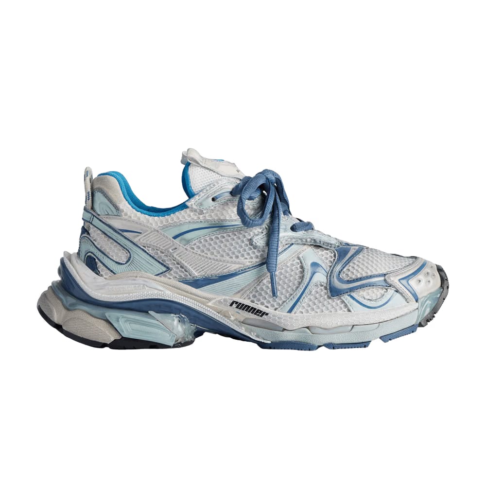 Balenciaga Runner Sneaker Worn-Out - White Blue