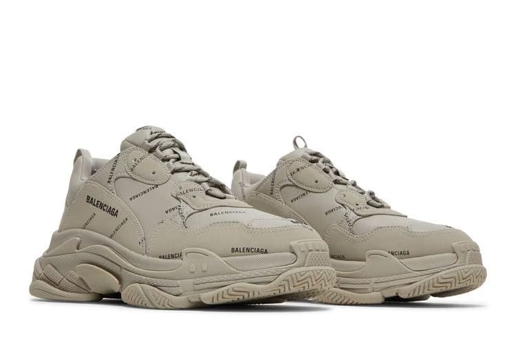 Balenciaga Triple S Sneaker Allover Logo - Beige
