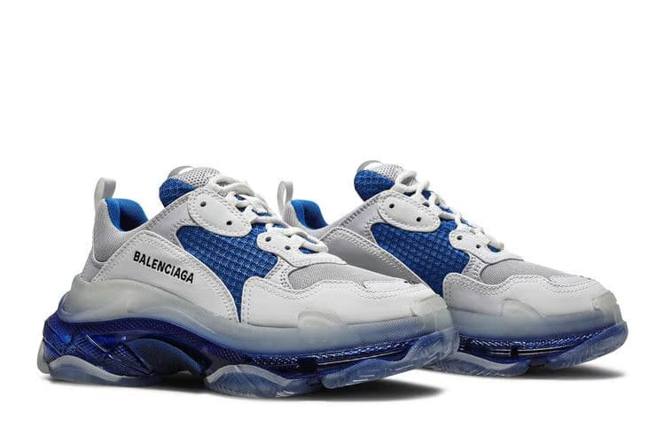 Balenciaga Wmns Triple S 'Clear Sole - White Blue'