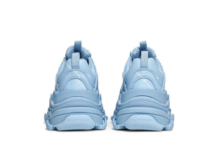 Balenciaga Wmns Triple S Sneaker 'Allover Logo - Light Blue'