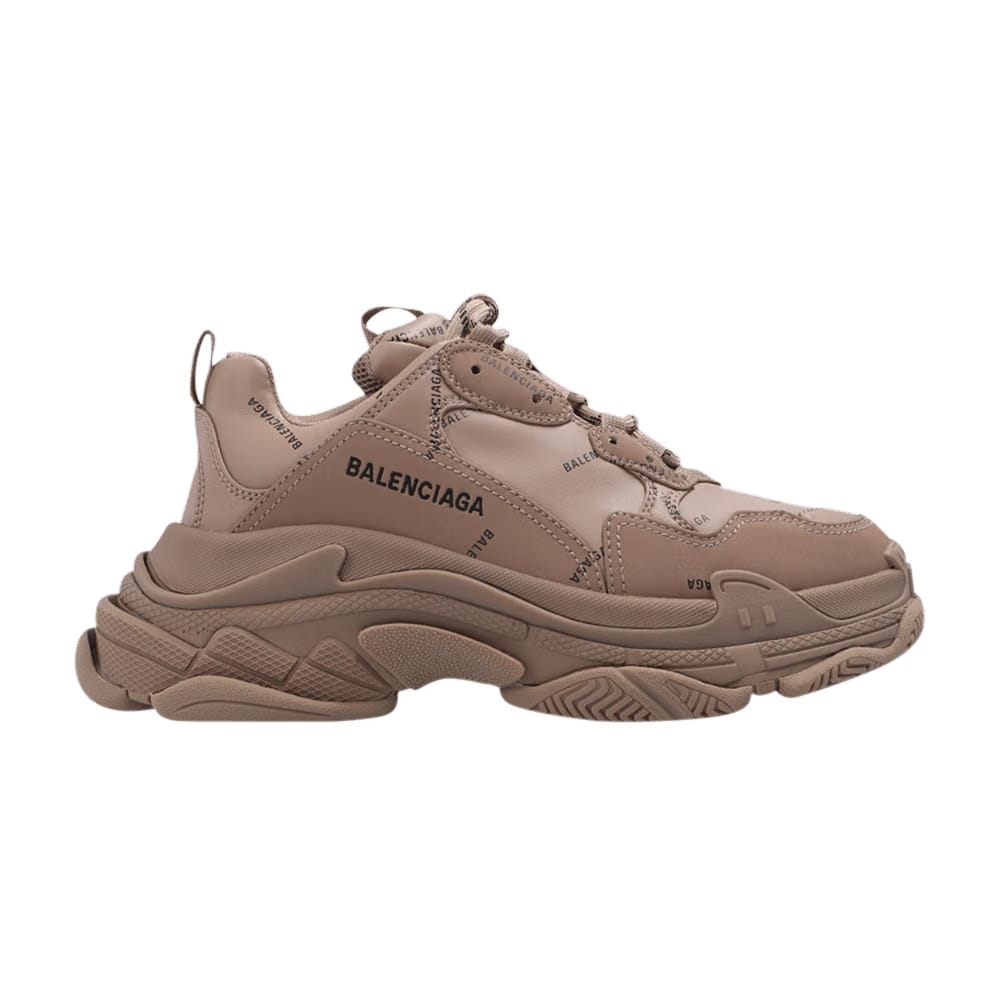 Balenciaga Wmns Triple S Sneaker 'Allover Logo - Dark Beige'
