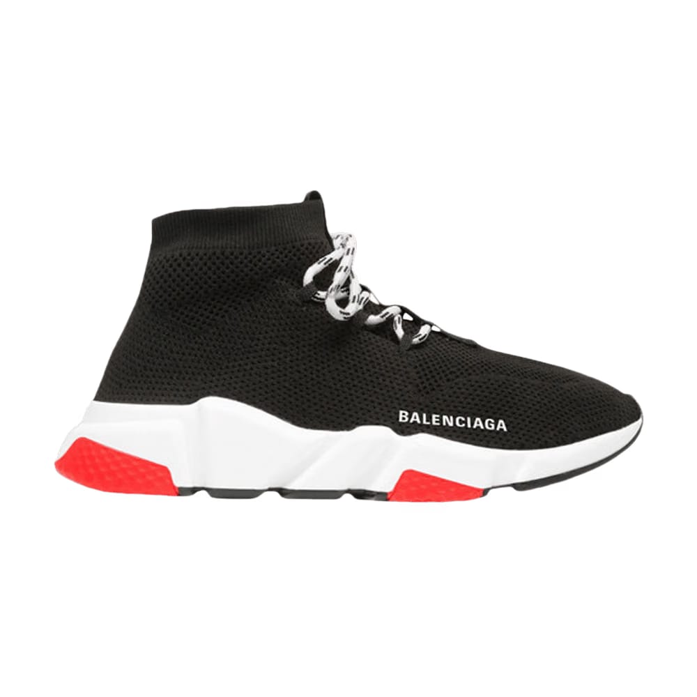 Balenciaga Wmns Speed Lace Up Trainer 'Black Red'