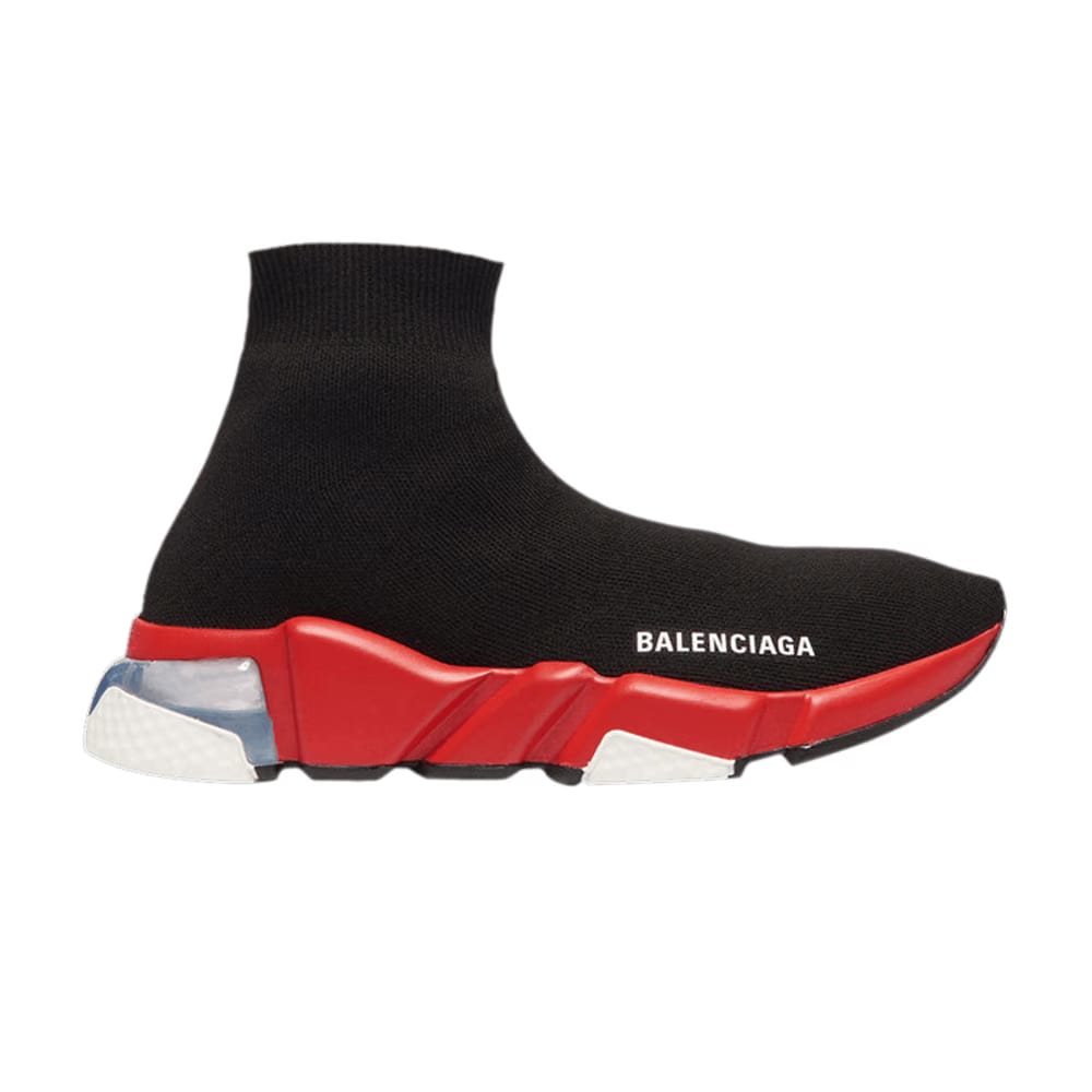 Balenciaga Speed Clear Sole Trainer Black Red