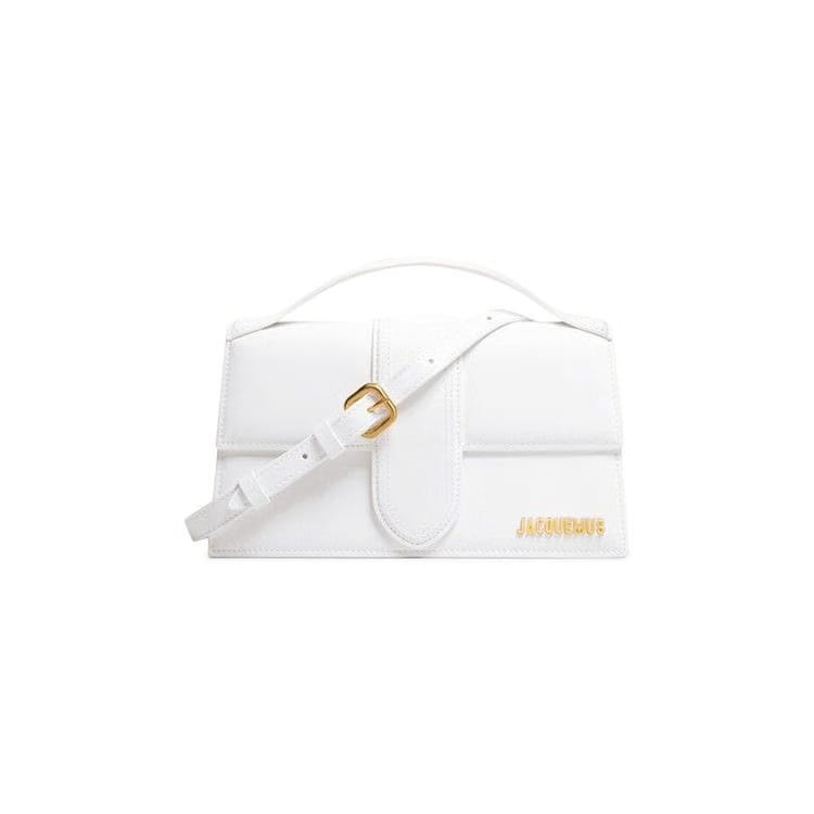Jacquemus The Large Bambino Handbag With Adjustable Crossbody Strap White