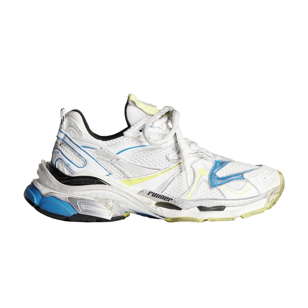 Balenciaga Runner Sneaker Worn-Out - White Yellow Blue