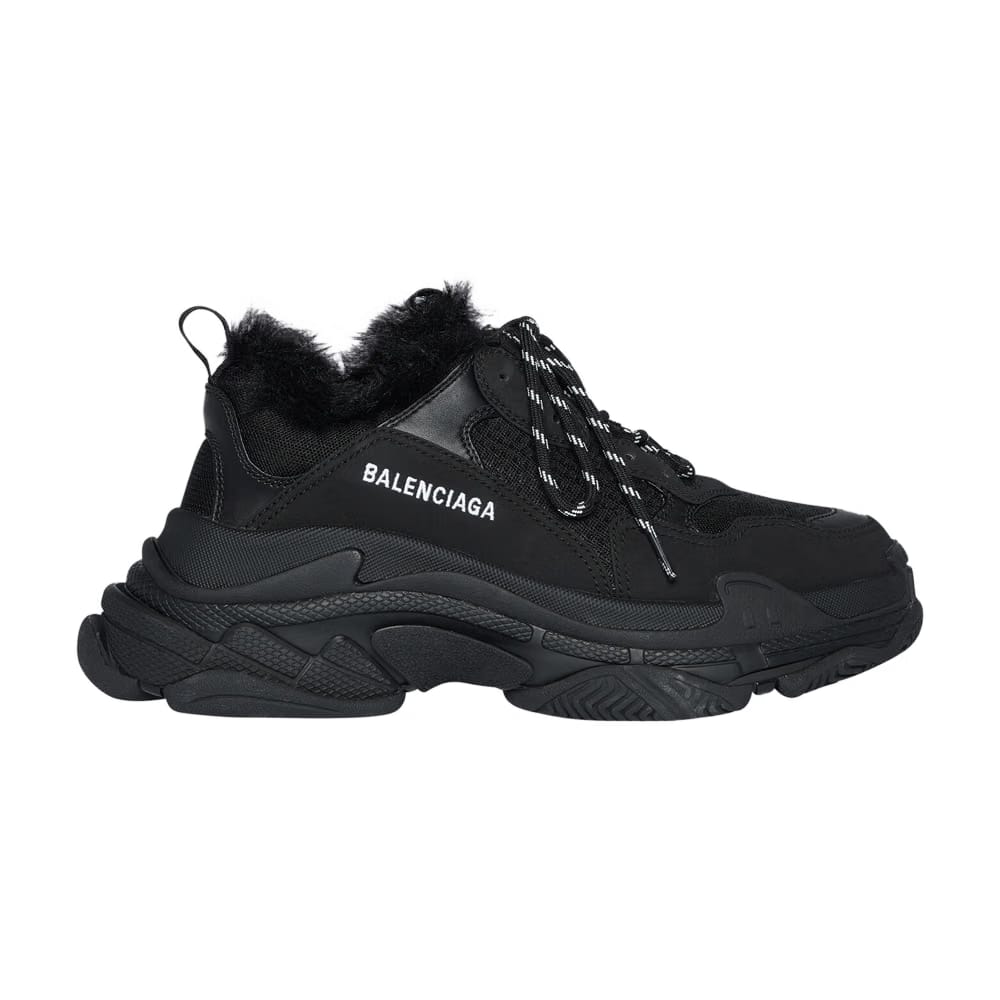 Balenciaga Wmns Triple S Sneaker 'Fake Fur - Black'