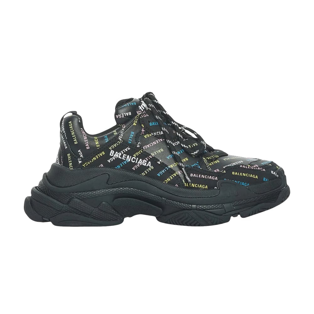 Balenciaga Triple S AllOver Logo Black Multicolor