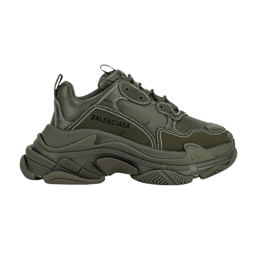 Balenciaga Wmns Triple S Sneaker 'Allover Logo - Khaki'