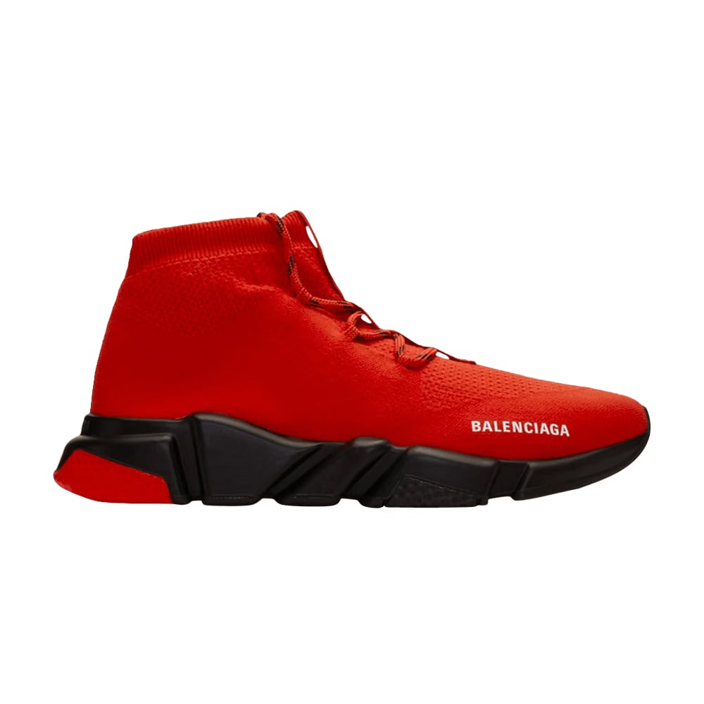 Balenciaga Speed Trainer Lace-Up Red Black