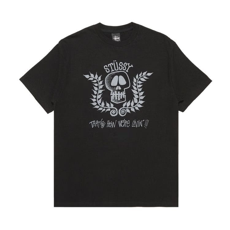 Stussy Skull Wreath T-Shirt Black
