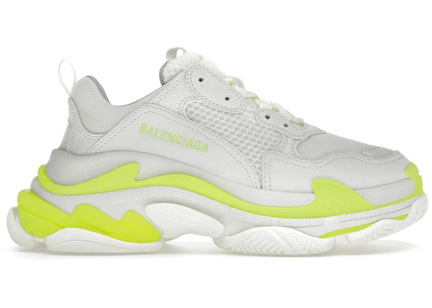 Balenciaga Wmns Triple S Sneaker 'White Fluo Yellow'