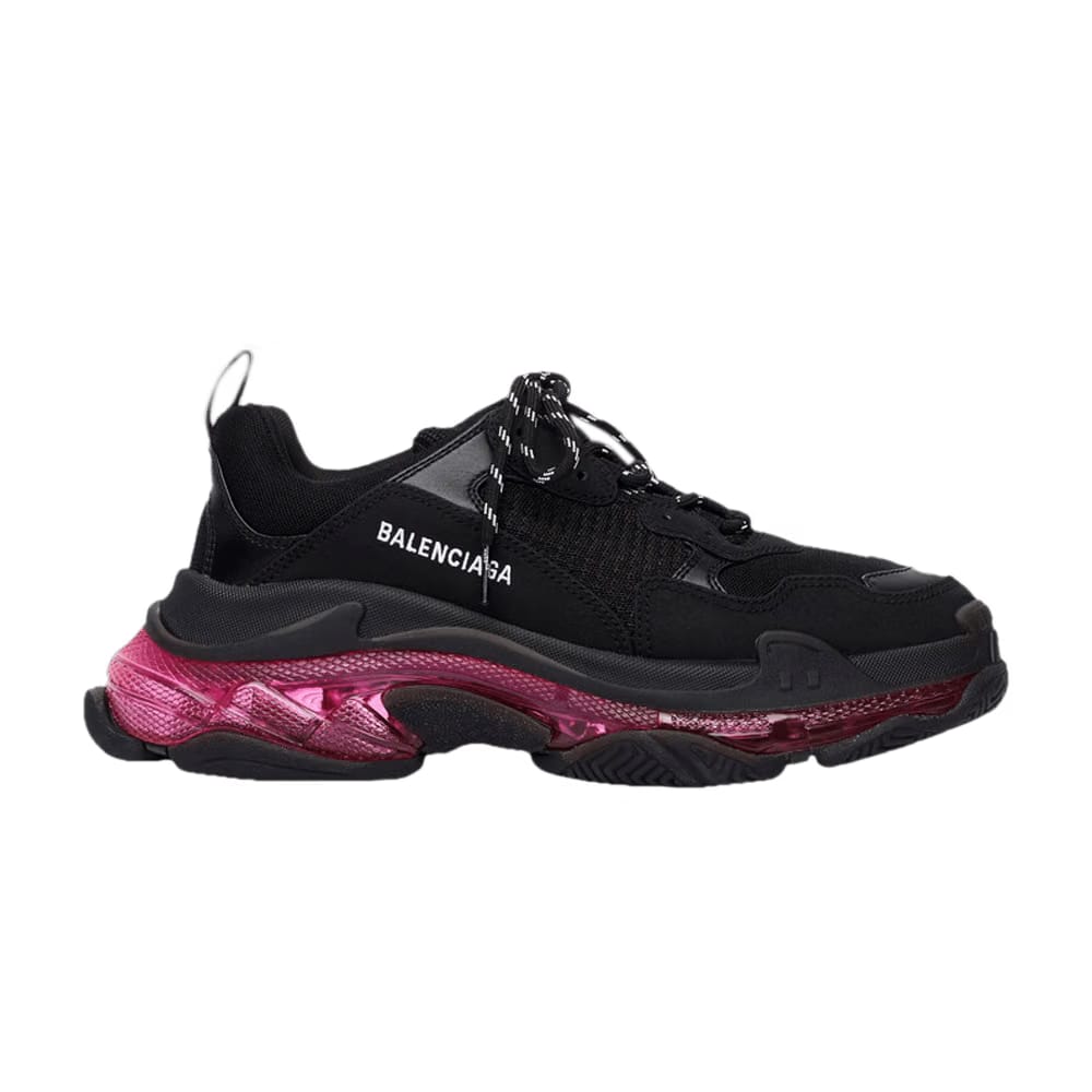 Balenciaga Wmns Triple S 'Clear Sole - Black Pink Neon'