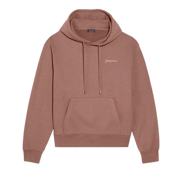 Jacquemus Embroidered Logo Hoodie Brown