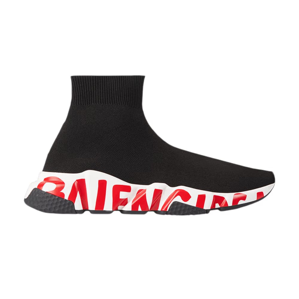 Balenciaga Wmns Speed Trainer 'Midsole Graffiti - Black Red'