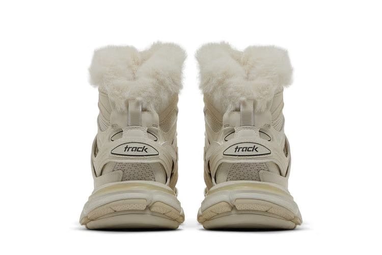 Balenciaga Track Hike Boots Faux Fur Beige (Women's)