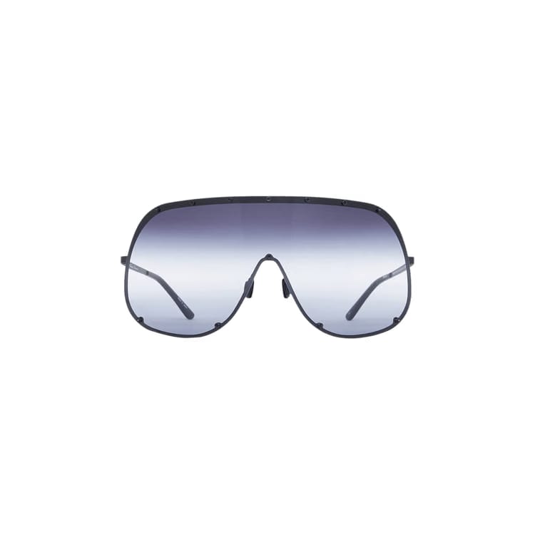 Rick Owens Shield Sunglasses Black/Clear