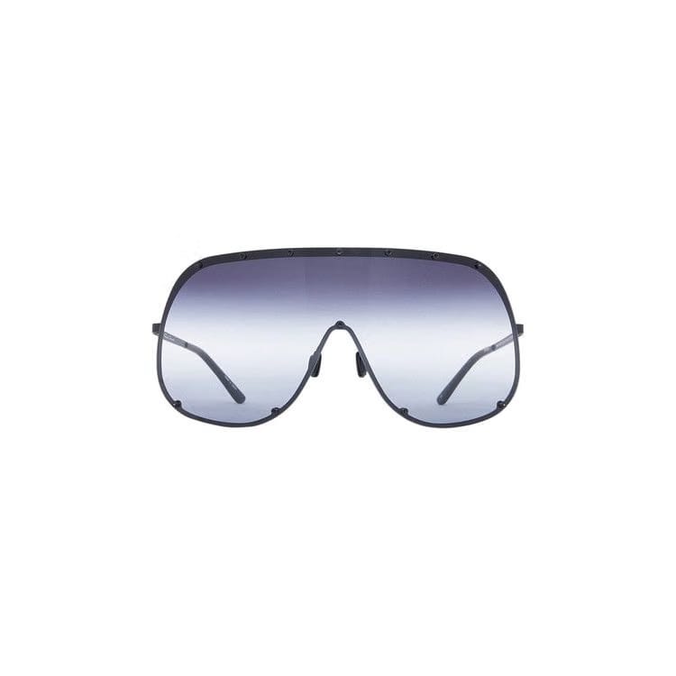 Rick Owens Shield Sunglasses Black/Clear