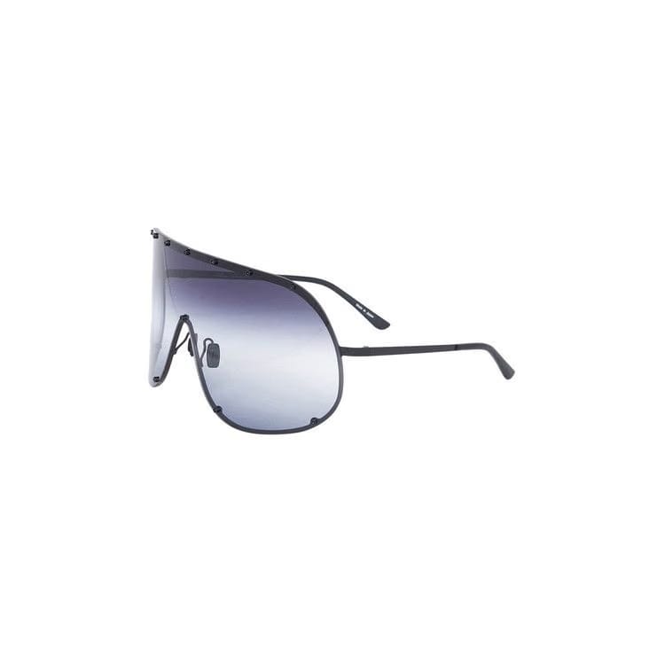 Rick Owens Shield Sunglasses Black/Clear