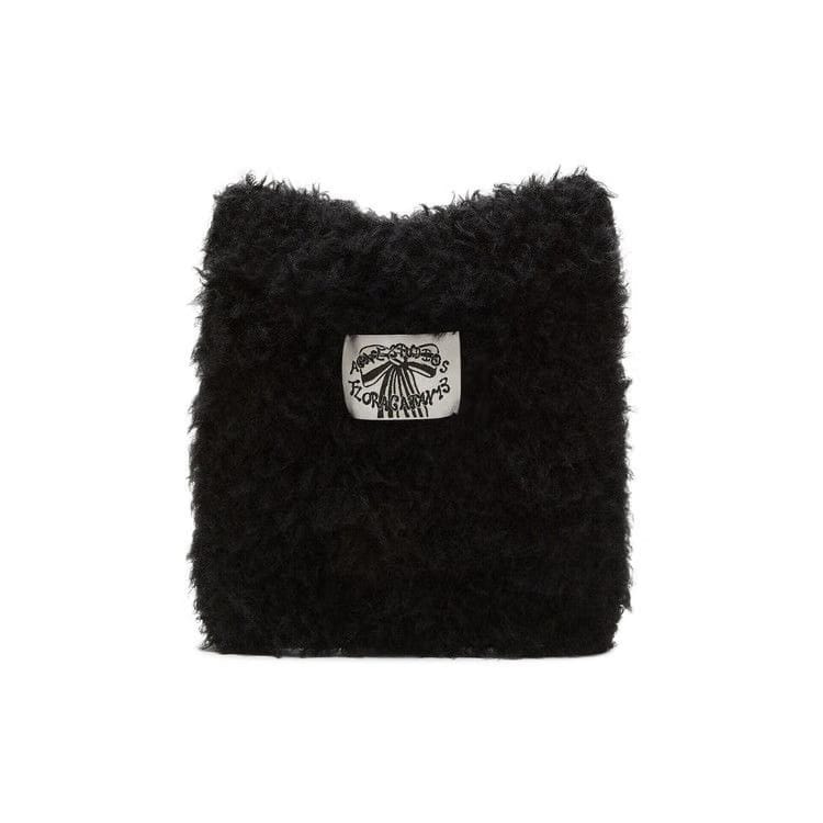 Acne Studios Fluffy Square Beanie Black