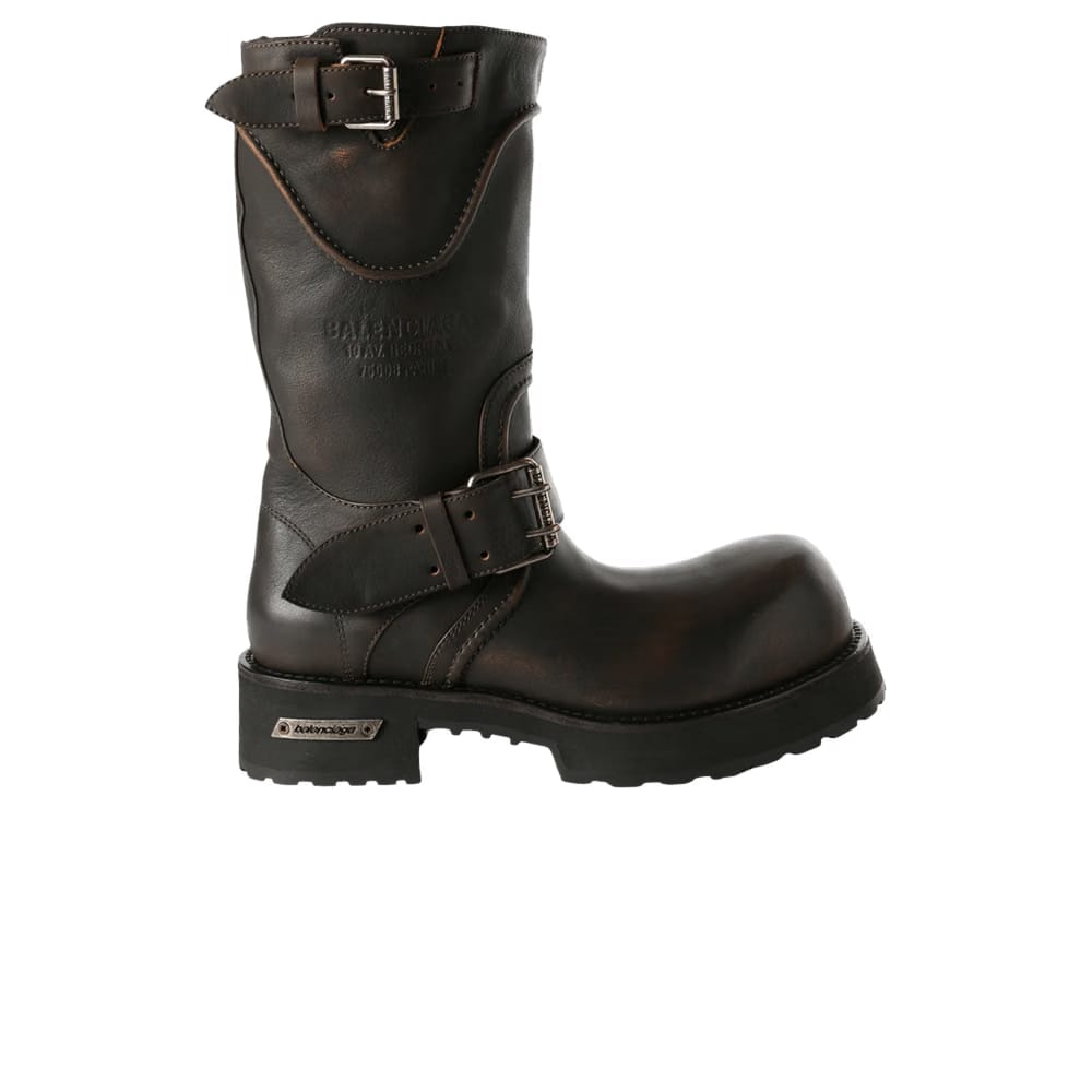 Balenciaga Venom Bootie Brown Silver