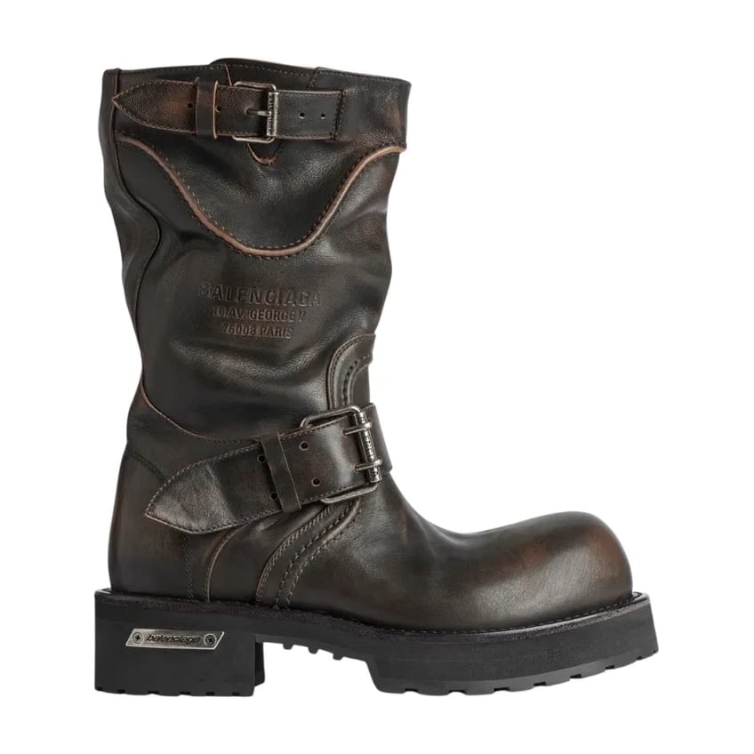 Balenciaga Venom Bootie Brown Silver