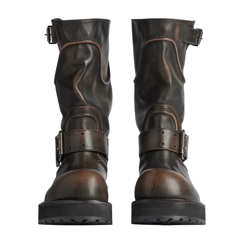 Balenciaga Venom Bootie Brown Silver