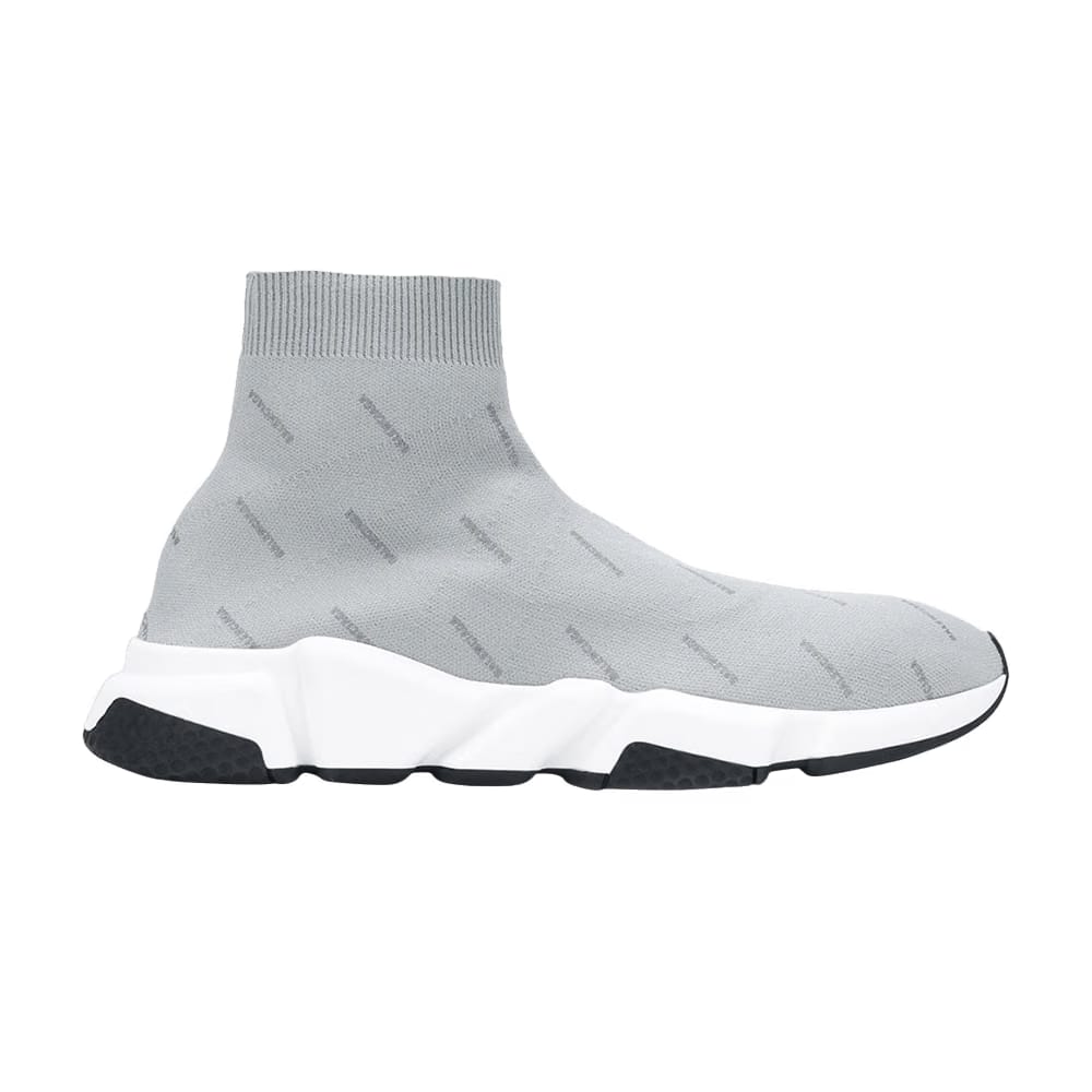 Balenciaga Logo Speed Trainer Reflective Grey