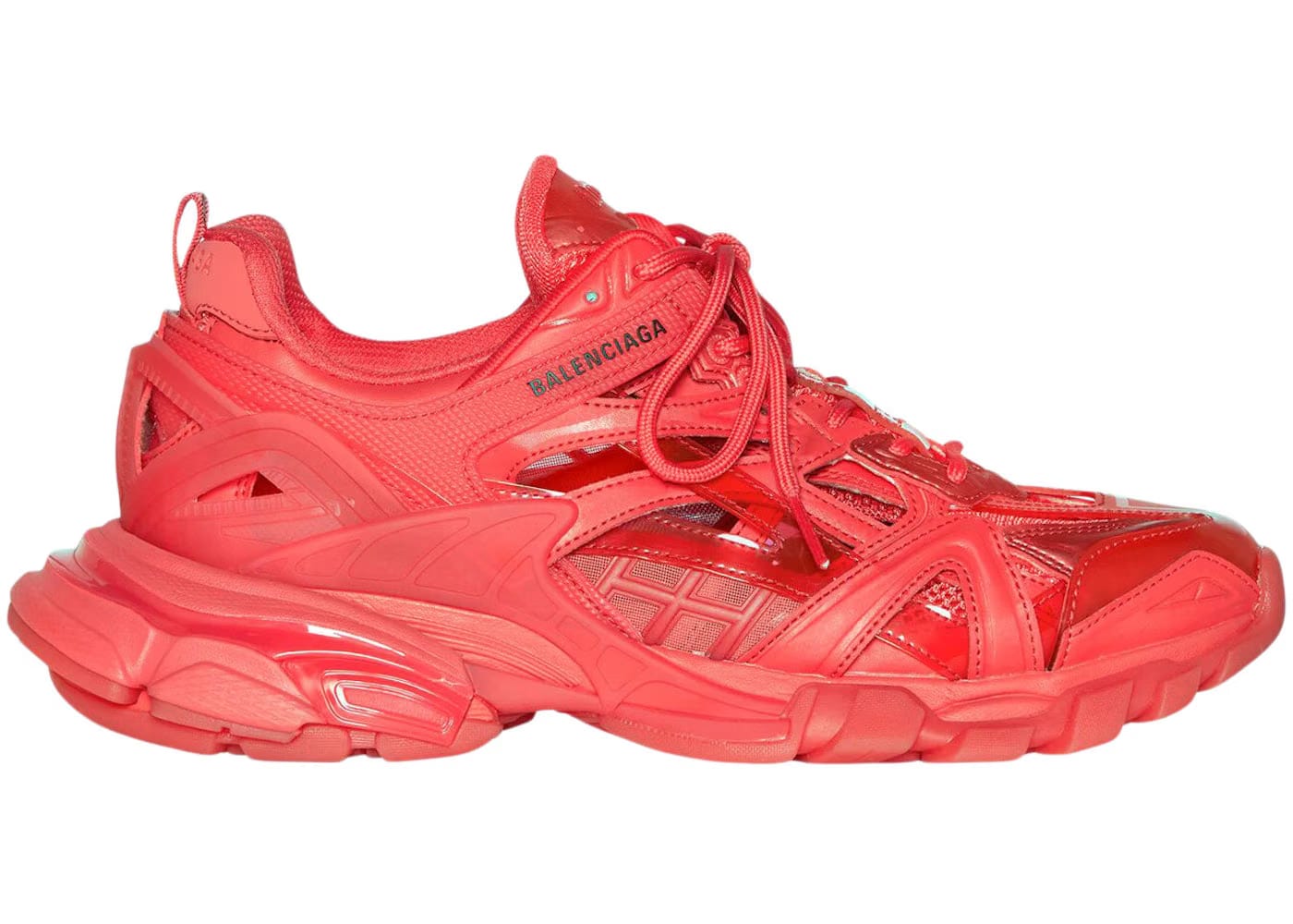 Balenciaga Track.2 Sneaker Clear Sole - Red
