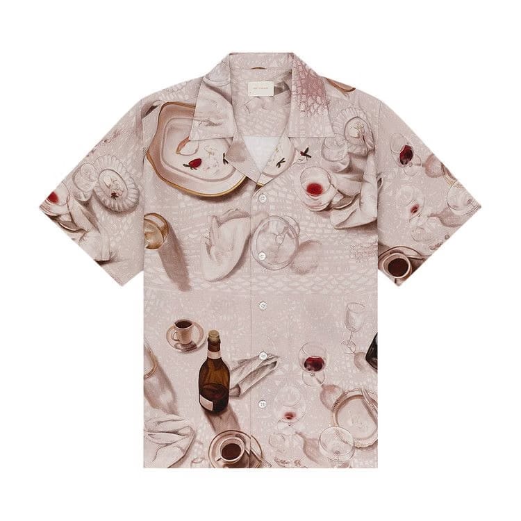 Aimé Leon Dore Printed Leisure Shirt Dinner Scene