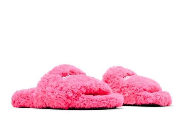 Balenciaga Wmns Furry Slides 'Faux Fur - Hot Pink'
