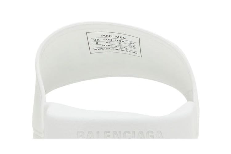 Balenciaga Pool Slides White Black