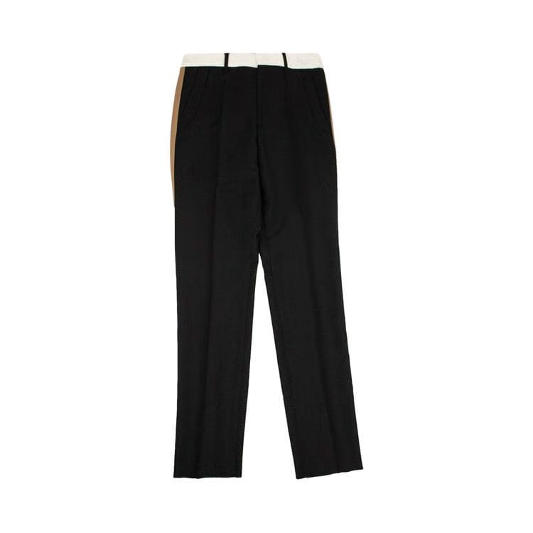 Burberry Tri-Tone Wool Tailored Pants Black