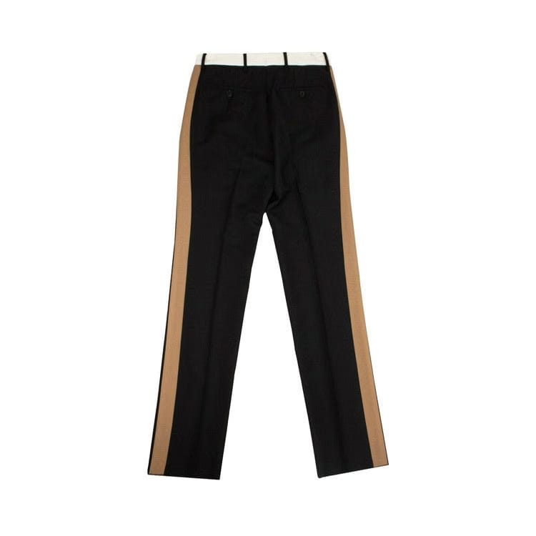 Burberry Tri-Tone Wool Tailored Pants Black