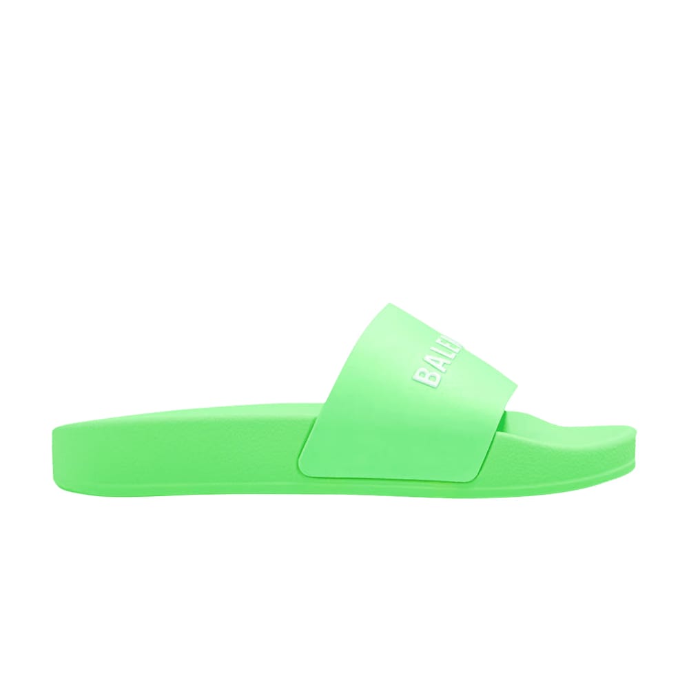 Balenciaga Pool Slides Kids Neon Green