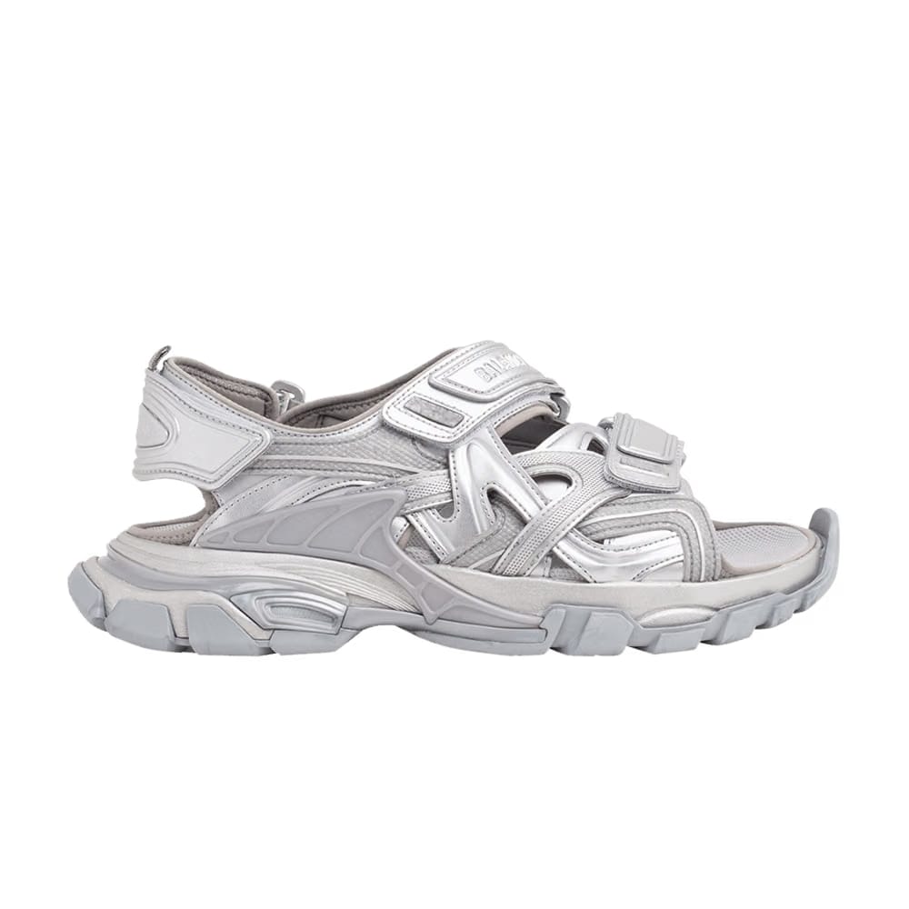 Balenciaga Track Sandal Silver Metallic