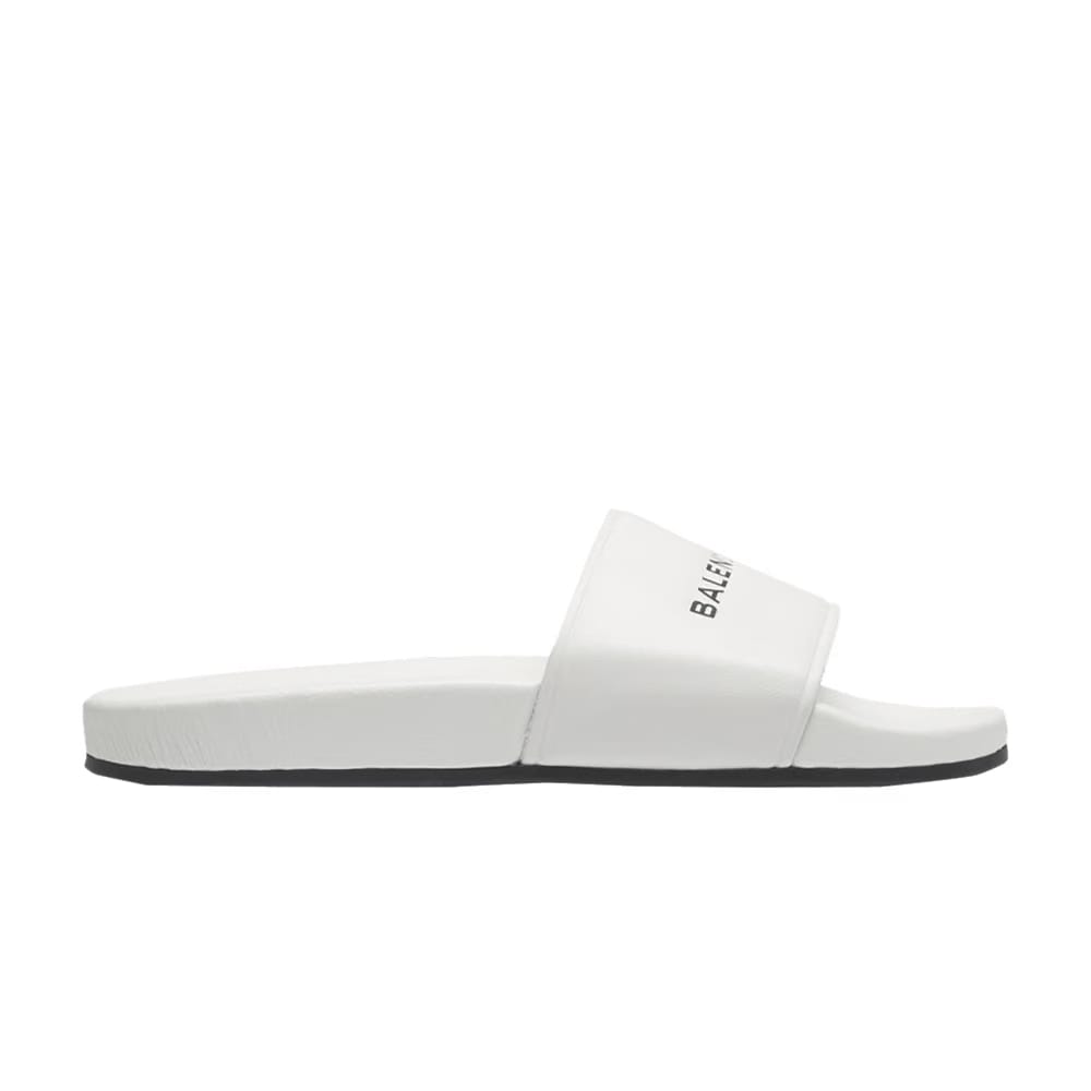 Balenciaga Piscine Flat Slides White