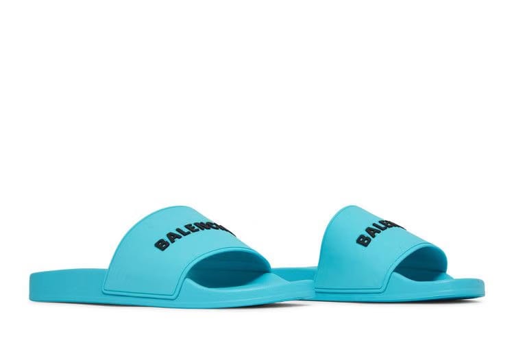 Balenciaga Pool Slides Turquoise