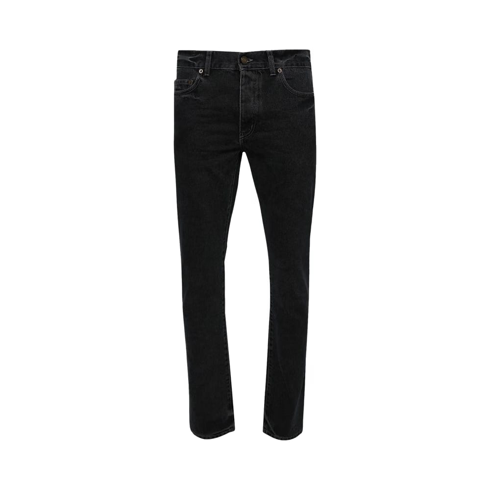 Saint Laurent Slim Fit Straight Pants Dark Blue/Black