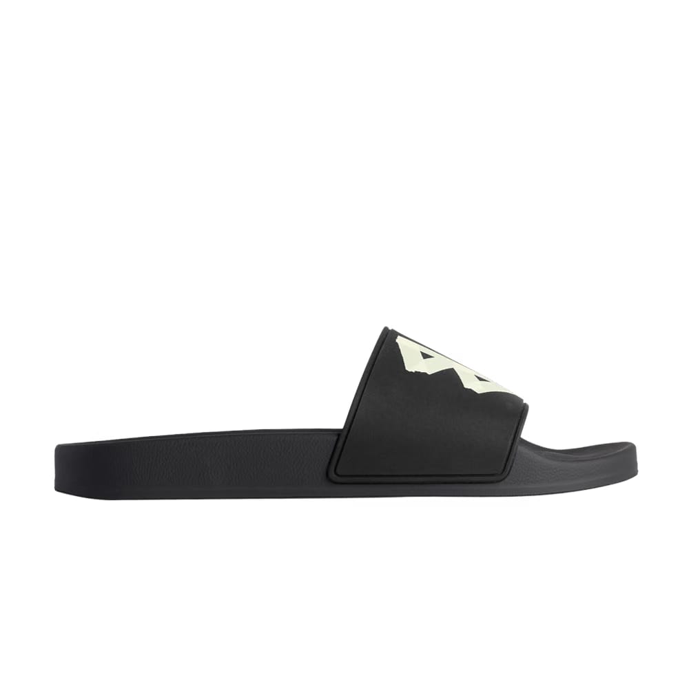 Balenciaga Pool Slides Tape Type Logo - Black Yellow