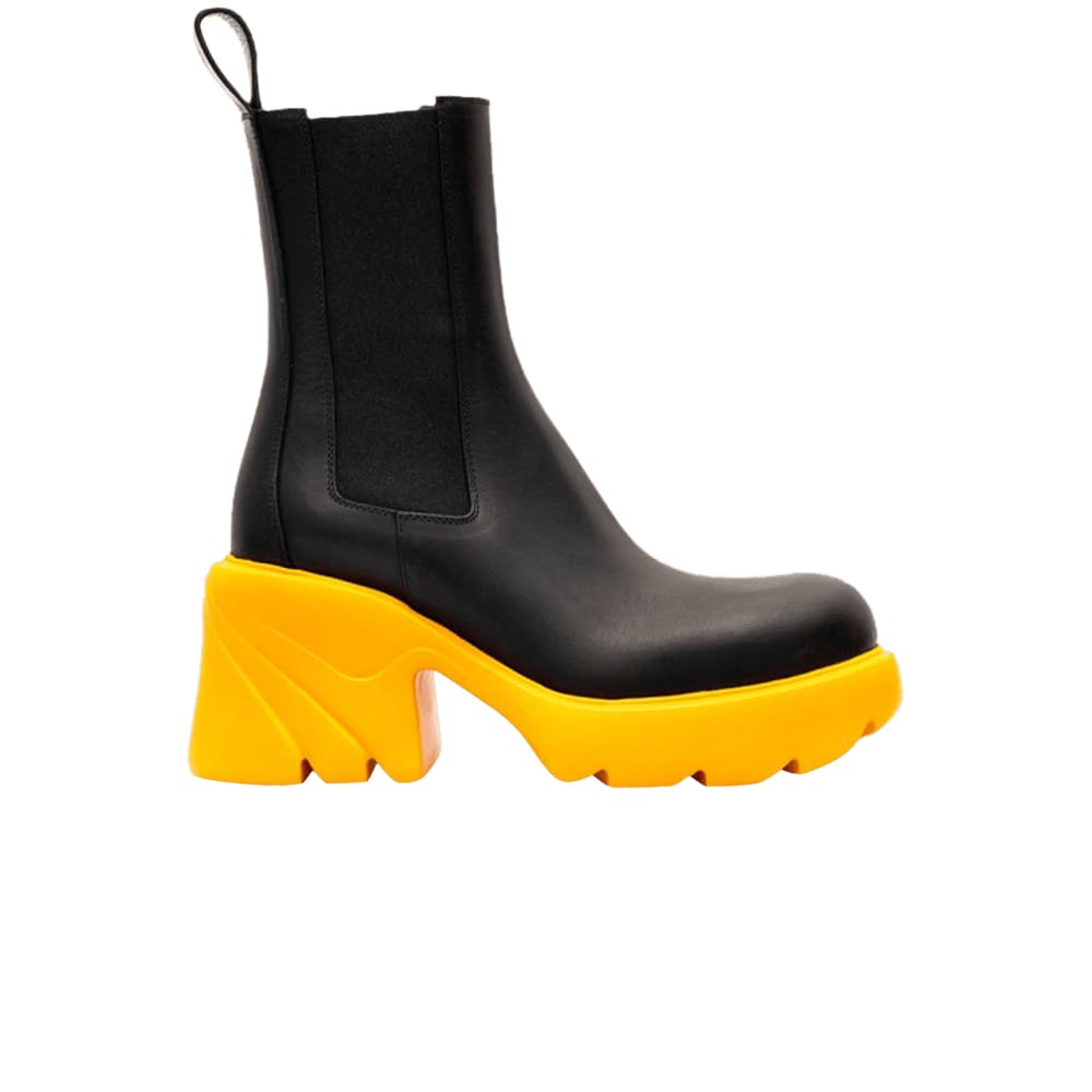 Bottega Veneta Wmns Flash Chelsea Boot 'Black Tangerine'