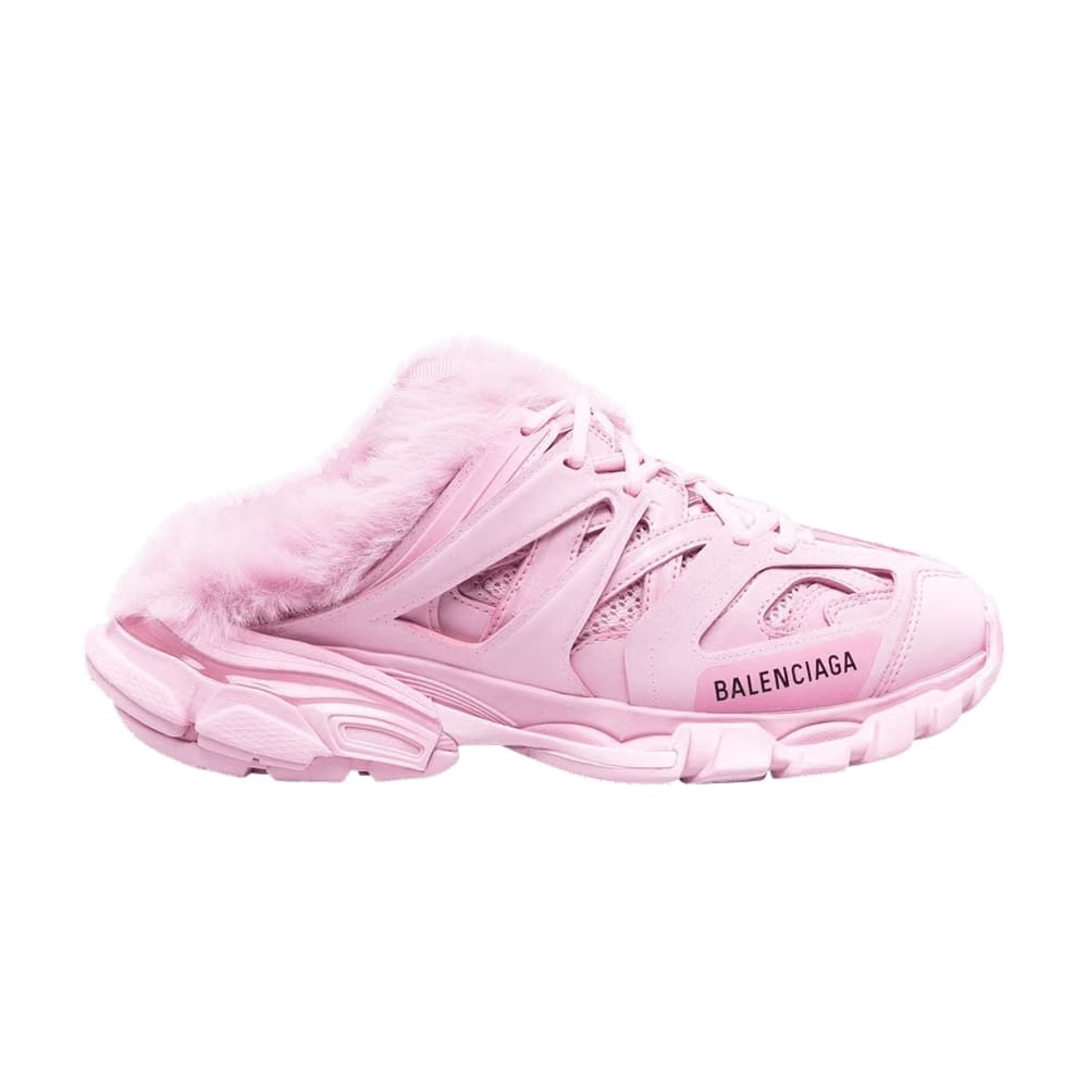 Balenciaga Track Mule Pink Faux Fur (Women's)